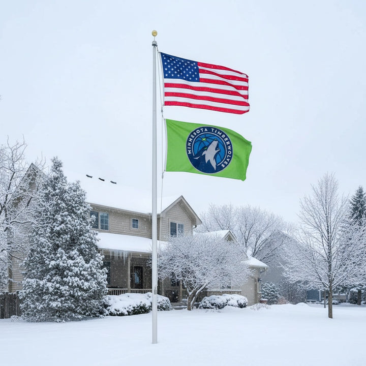 Minnesota Timberwolves 2 Sided Green Flag heartlandflags