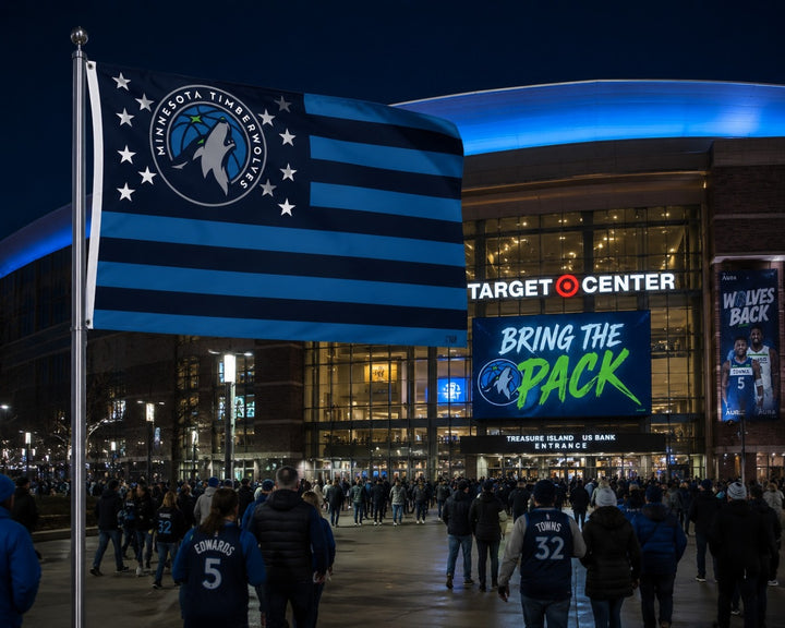 Minnesota Timberwolves Flag 3x5 Stars Stripes Patriotic heartlandflags