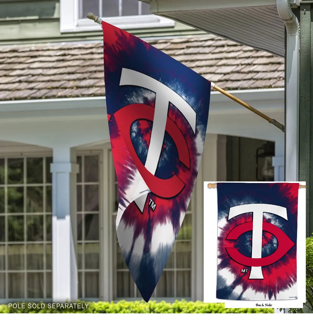 Minnesota Twins Banner Tie Dye Logo heartlandflags