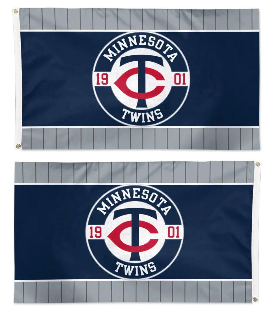 Minnesota Twins Embroidered Flag 2 Sided 3x5 heartlandflags