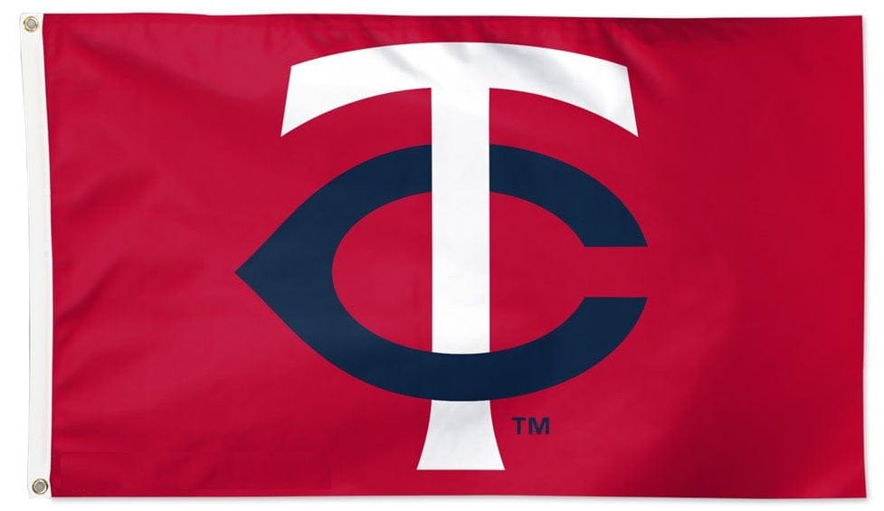 Minnesota Twins Flag 3x5 Logo 2 Sided Red heartlandflags