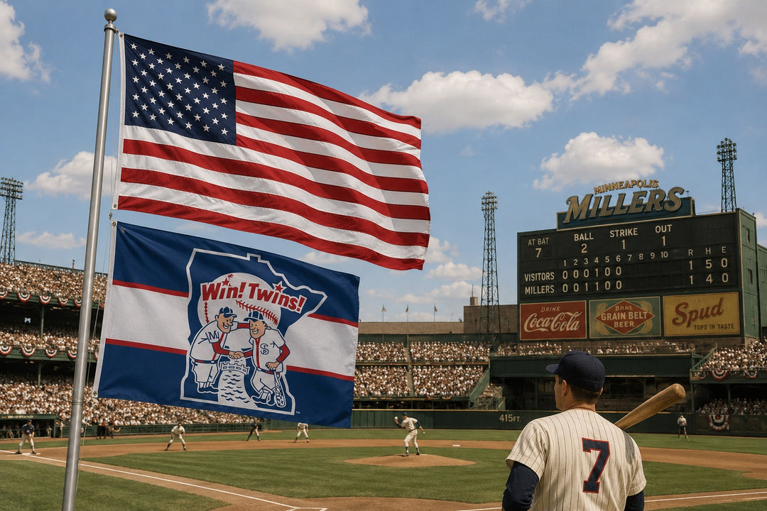Minnesota Twins Flag 3x5 Throwback Logo heartlandflags