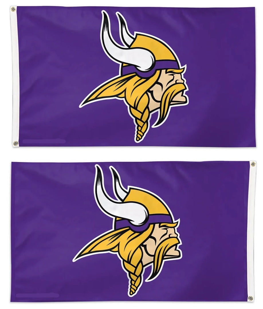Minnesota Vikings 3x5 Double-Sided Purple Flag - Official Logo Flag heartlandflags