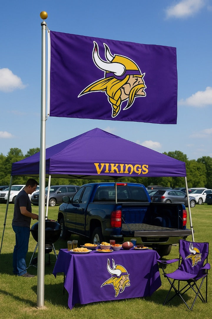 Minnesota Vikings 3x5 Double-Sided Purple Flag - Official Logo Flag heartlandflags