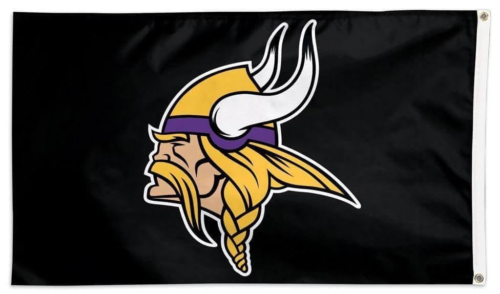 Minnesota Vikings Flag 3x5 Black heartlandflags