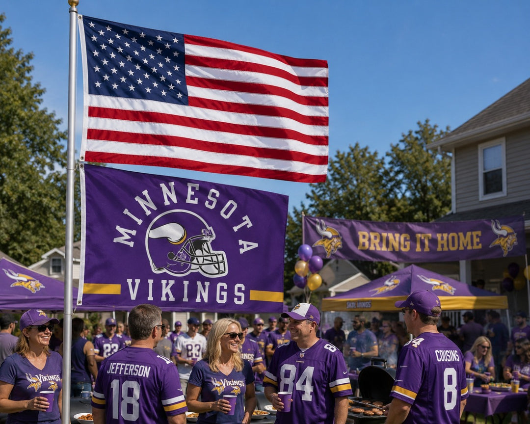 Minnesota Vikings Flag 3x5 Classic Helmet heartlandflags