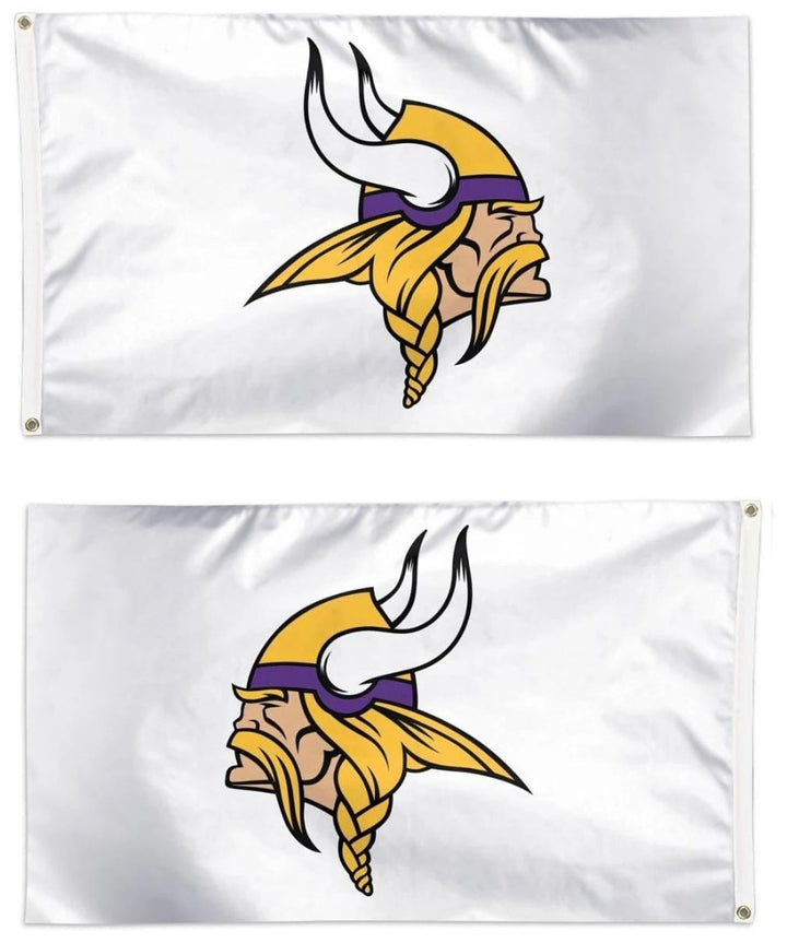 Minnesota Vikings Flag 3x5 Logo White heartlandflags