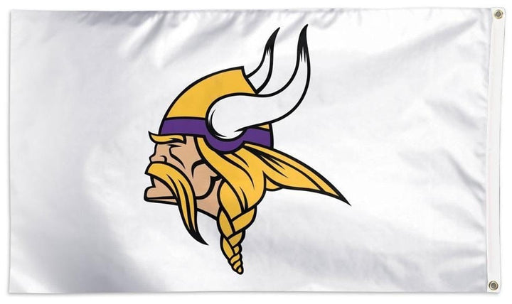 Minnesota Vikings Flag 3x5 Logo White heartlandflags