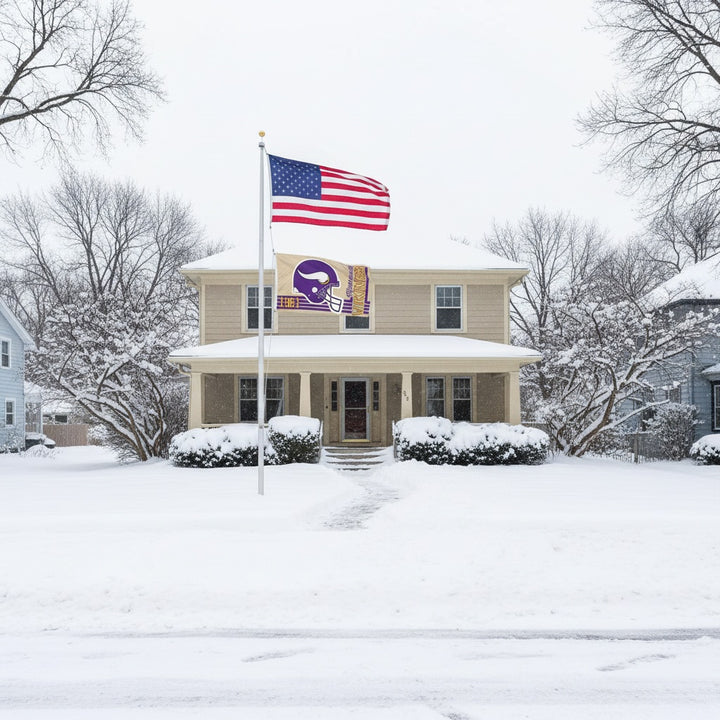 Minnesota Vikings Flag 3x5 Retro Logo Vintage heartlandflags