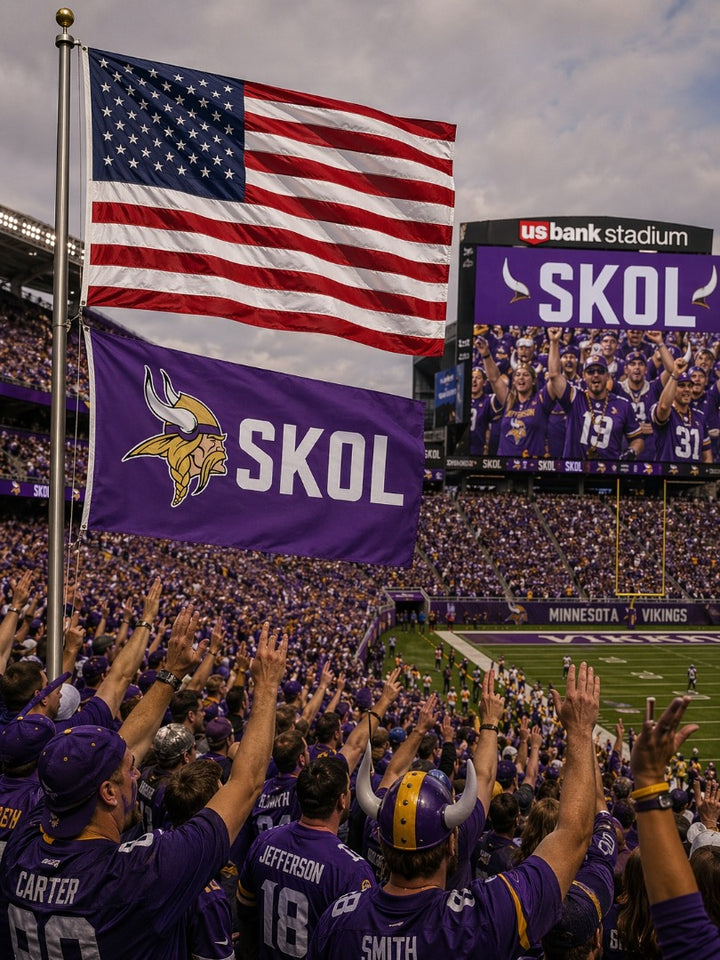 Minnesota Vikings Flag 3x5 SKOL heartlandflags