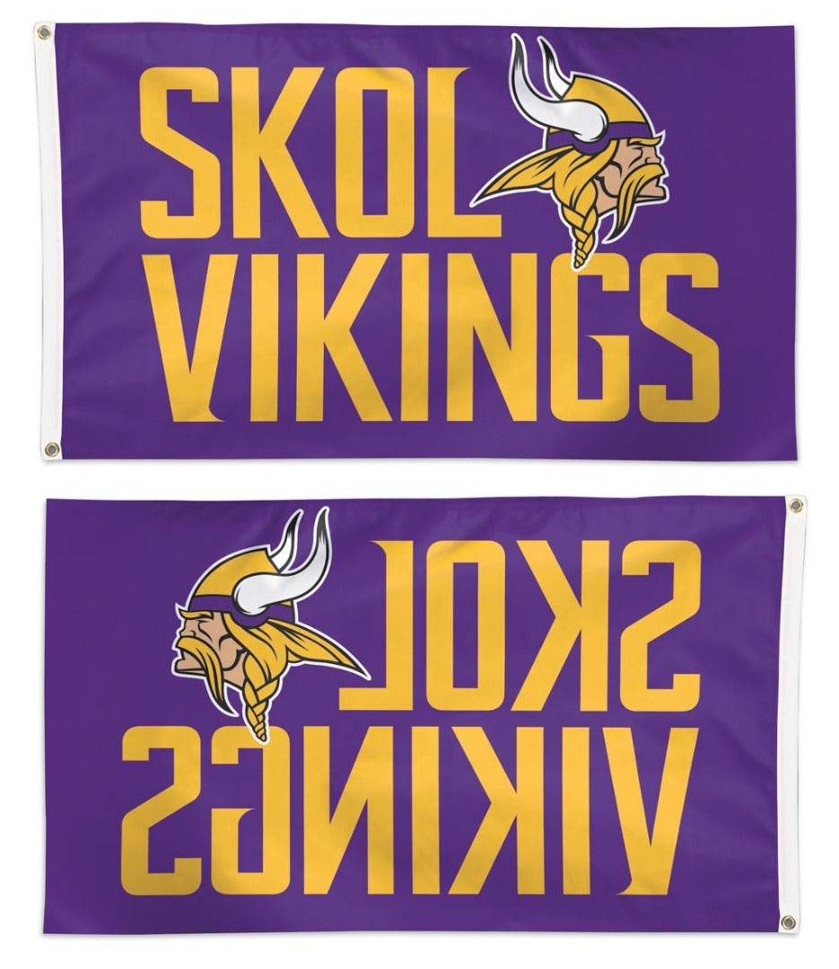 Minnesota Vikings Flag 3x5 SKOL Vikings heartlandflags