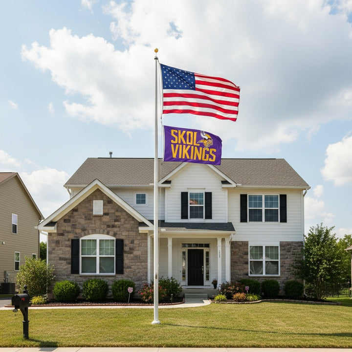Minnesota Vikings Flag 3x5 SKOL Vikings heartlandflags