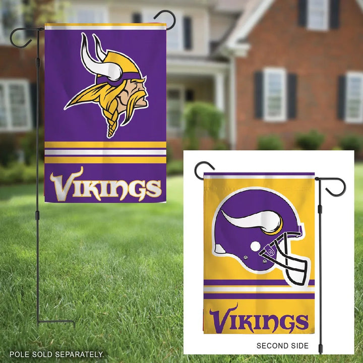 Minnesota Vikings Garden Flag 2 Sided Logo heartlandflags