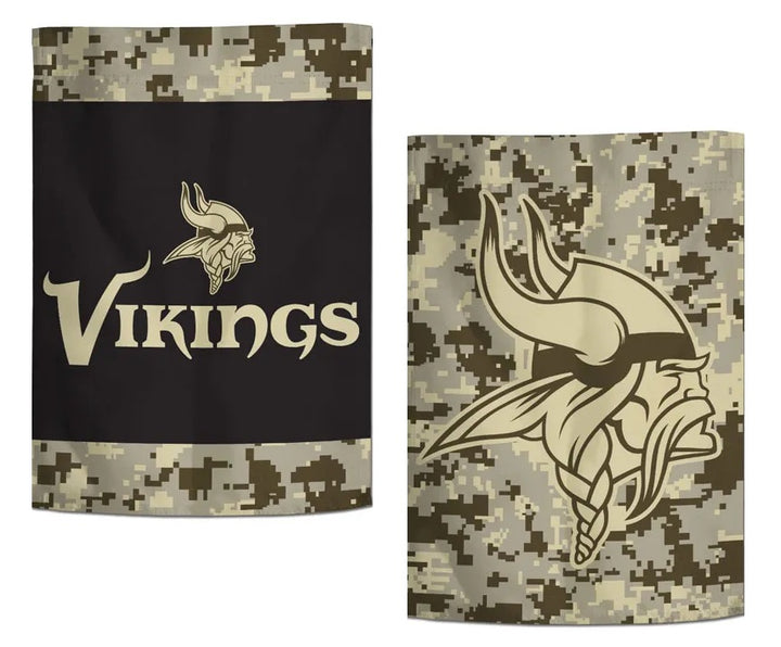 Minnesota Vikings Military Tribute 2 Sided Garden Flag heartlandflags