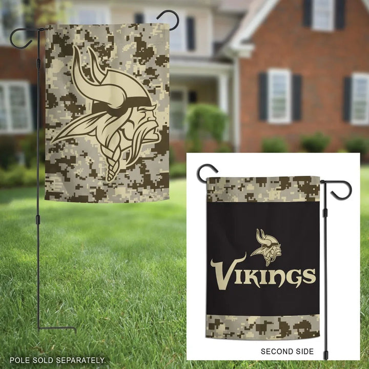 Minnesota Vikings Military Tribute 2 Sided Garden Flag heartlandflags