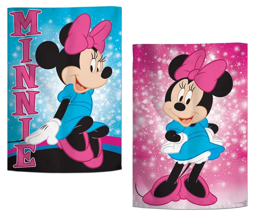 Minnie Mouse Garden Flag 2 Sided Sparkle Pink heartlandflags