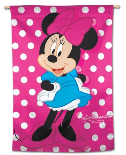 Minnie Mouse House Flag Disney Pink Polka Dot Banner heartlandflags