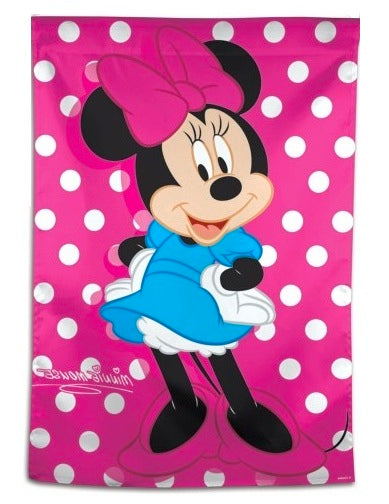 Minnie Mouse House Flag Disney Pink Polka Dot Banner heartlandflags