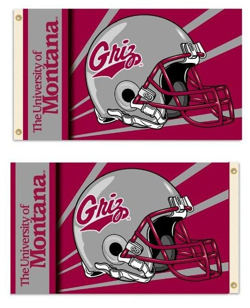 Montana Grizzlies 2 Sided 3x5 Football Flag heartlandflags