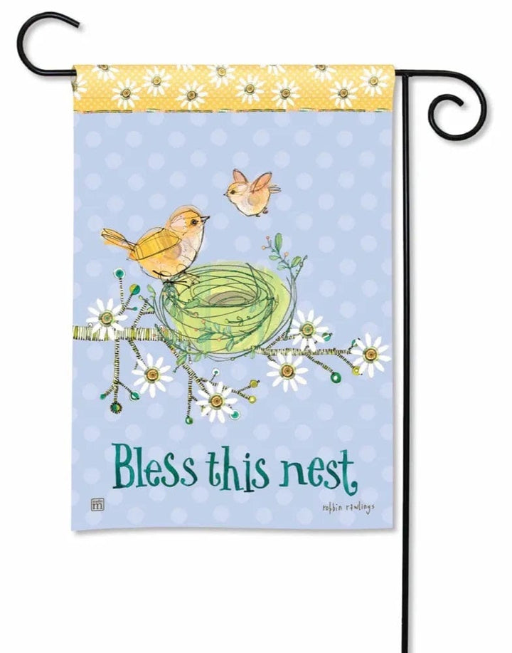 Mother Bird Spring Garden Flag Bless This Nest heartlandflags