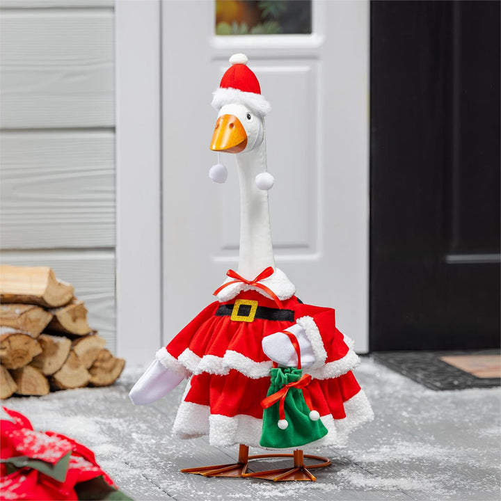 Mrs Claus Porch Goose Outfit heartlandflags