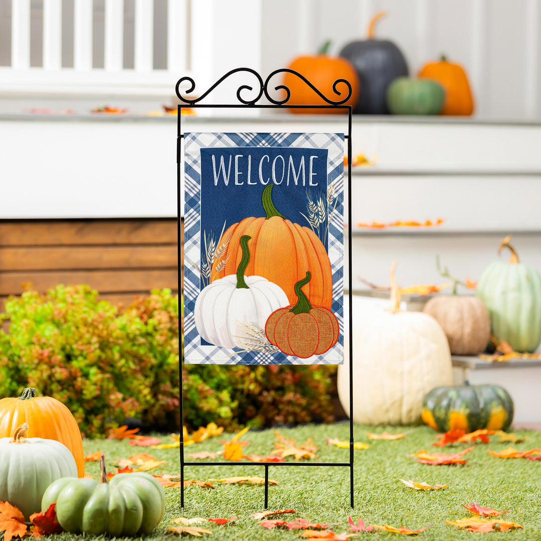 Mums and Pumpkin 2 Sided Garden Flag heartlandflags