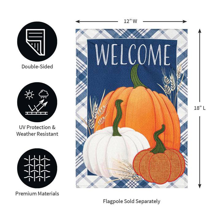 Mums and Pumpkin 2 Sided Garden Flag heartlandflags
