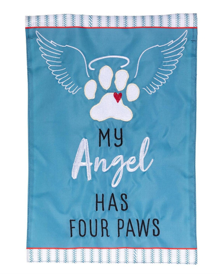 My Angel Has Four Paws 2 Sided Garden Flag heartlandflags