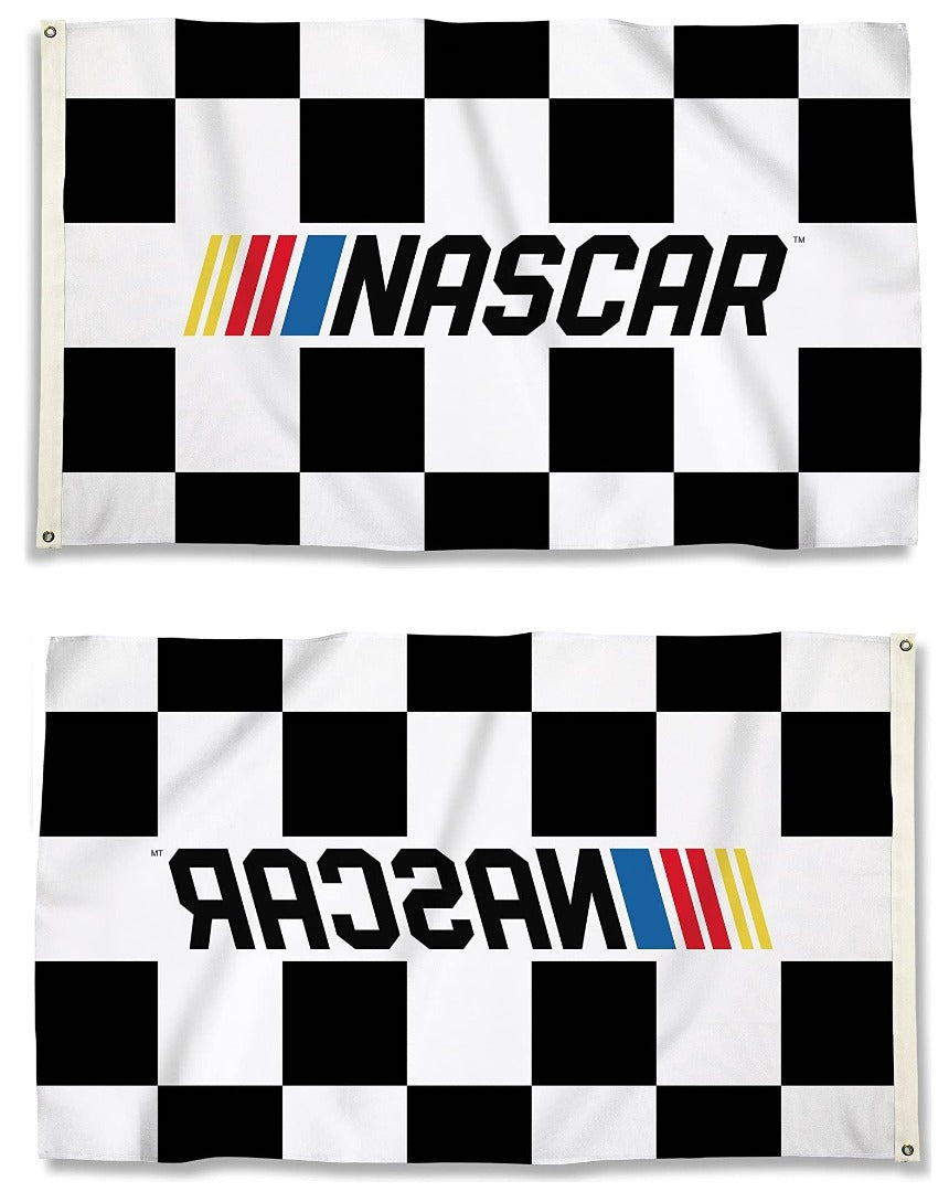 NASCAR Checkered Flag 3x5 With Logo heartlandflags