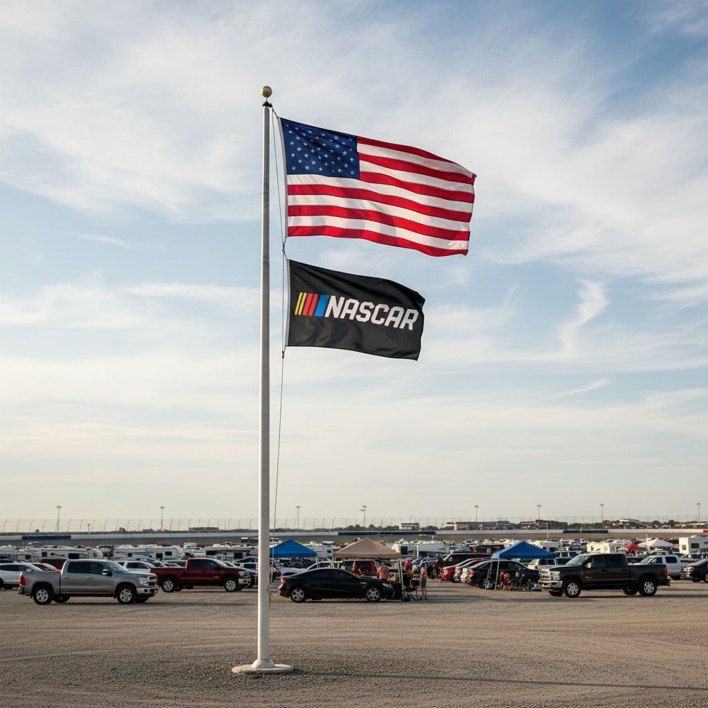 NASCAR Logo Flag 2 Sided 3x5 Black heartlandflags