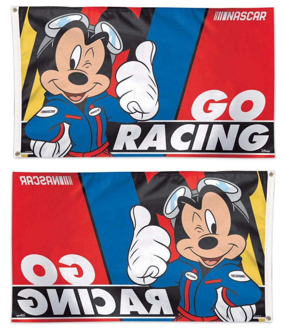 NASCAR Mickey Mouse Flag 3x5 Disney Go Racing heartlandflags