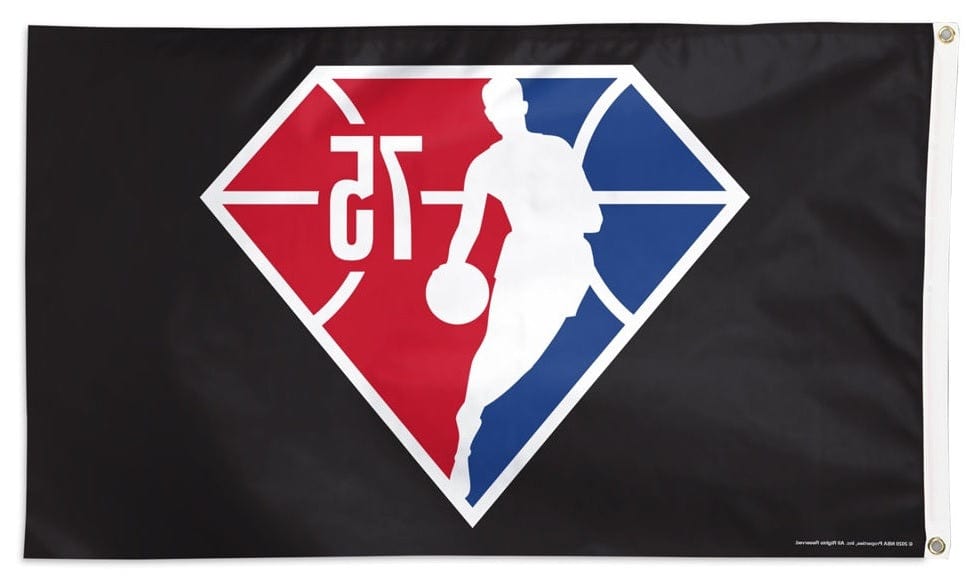 NBA 75th Anniversary Flag 3x5 Black heartlandflags