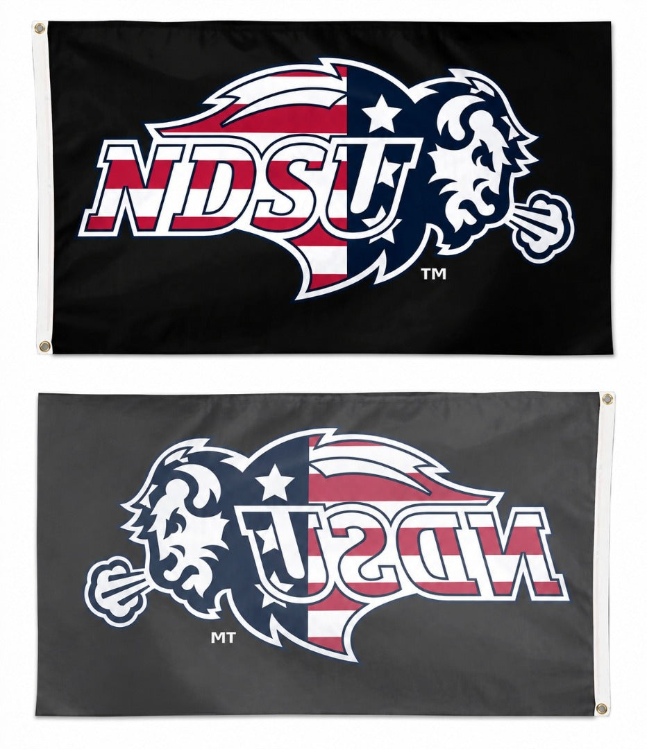 NDSU Patriotic Red White Blue 3x5 Flag heartlandflags