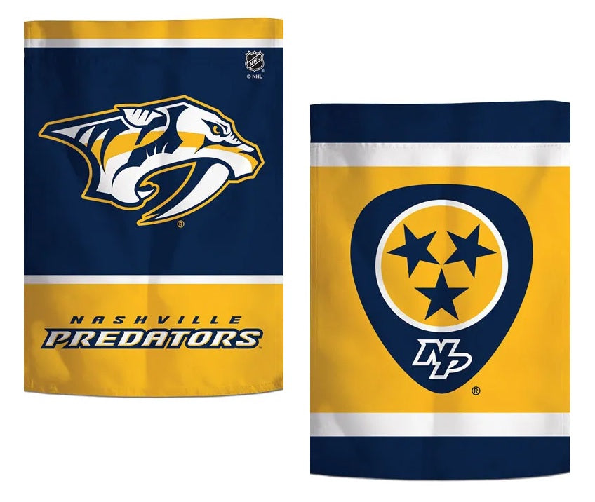 Nashville Predators Garden Flag 2 Sided heartlandflags