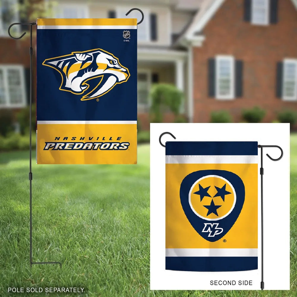 Nashville Predators Garden Flag 2 Sided heartlandflags