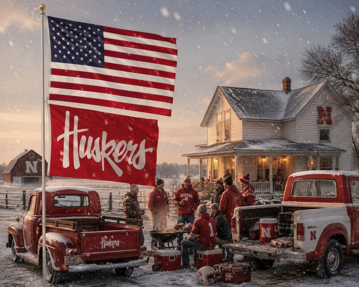 Nebraska Huskers Flag 2 Sided 3x5 heartlandflags
