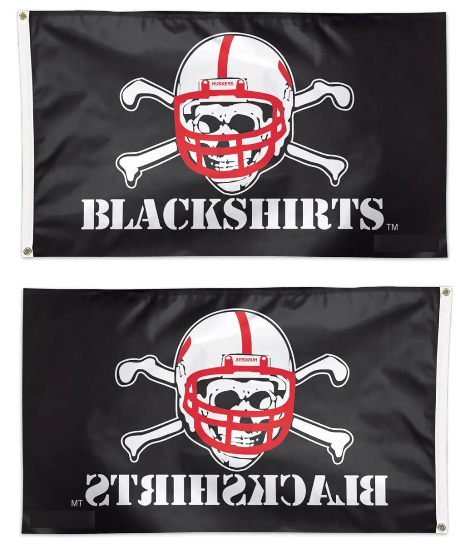Nebraska Huskers Flag 3x5 Blackshirts heartlandflags