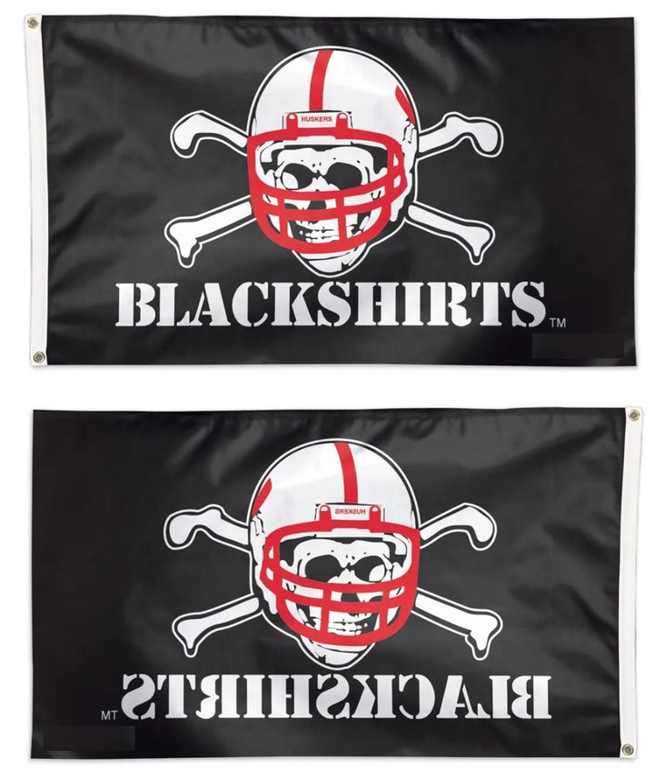 Nebraska Huskers Flag 3x5 Blackshirts heartlandflags