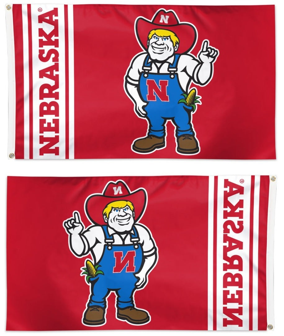 Nebraska Huskers Flag 3x5 Mascot heartlandflags