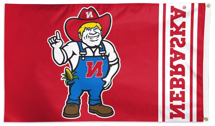 Nebraska Huskers Flag 3x5 Mascot heartlandflags