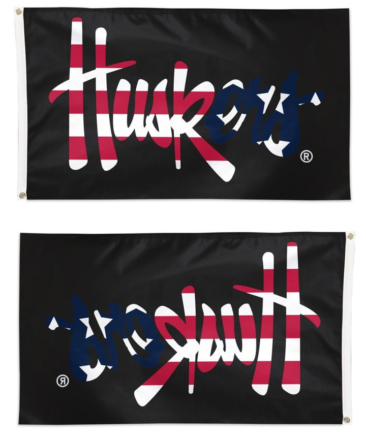 Nebraska Huskers Flag 3x5 Patriotic Red White Blue heartlandflags