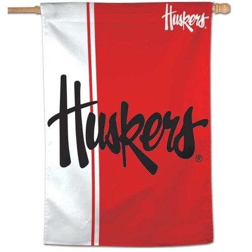 Nebraska Huskers Flag Striped House Banner heartlandflags