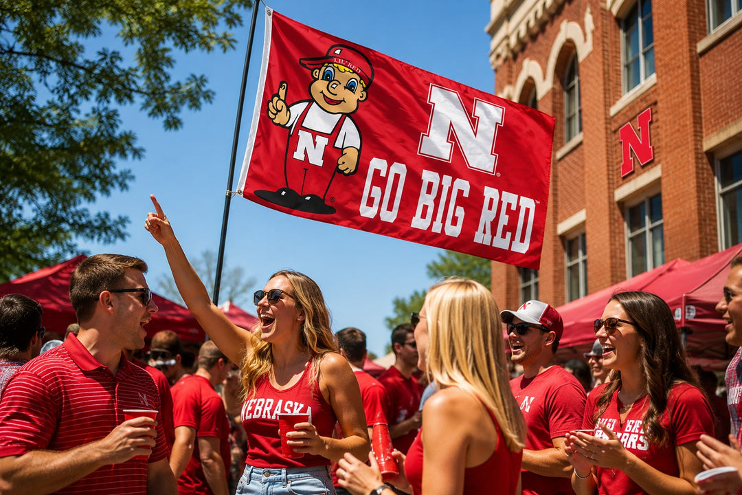 Nebraska Mascot Go Big Red 3x5 Flag heartlandflags