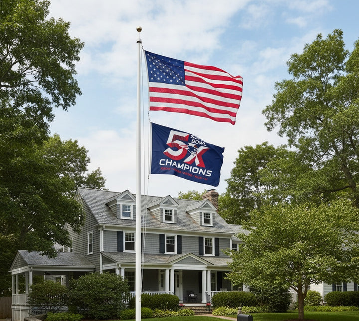 New England 5X Super Bowl Champions 3x5 Flag heartlandflags