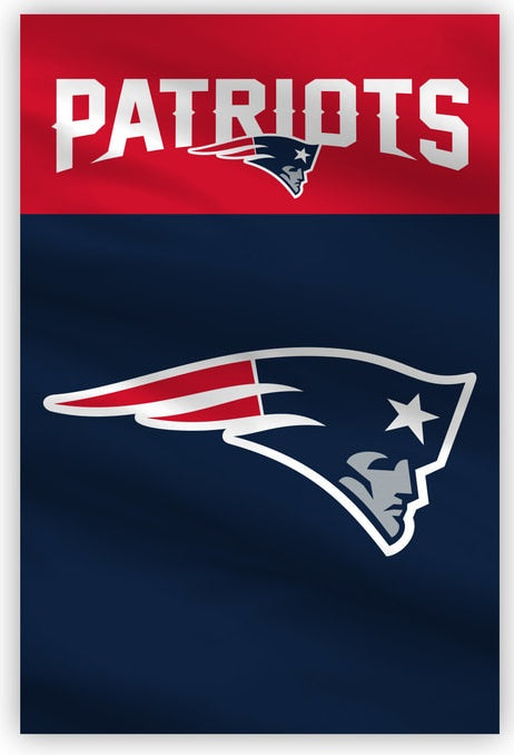 New England Patrioits Garden Flag 2 Sided Logo heartlandflags