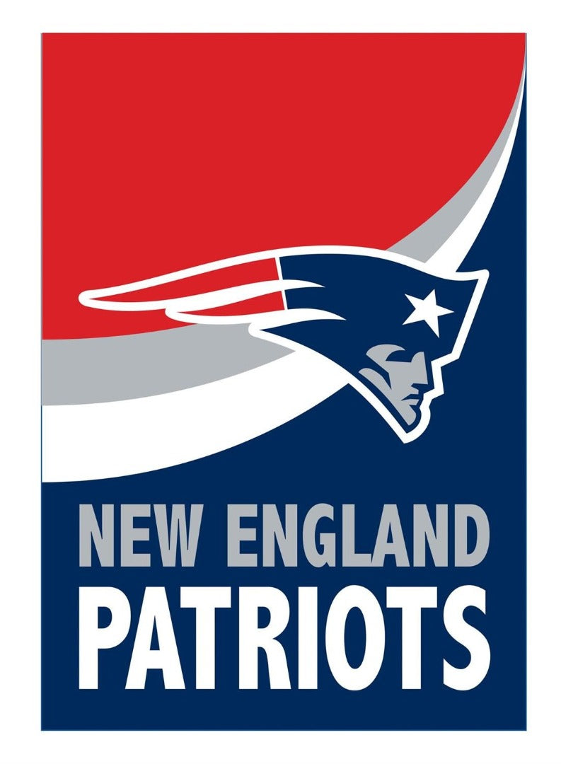 New England Patriots 2 Sided Burlap Garden Flag heartlandflags