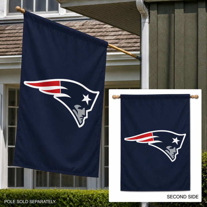 New England Patriots 2 Sided Logo Banner heartlandflags
