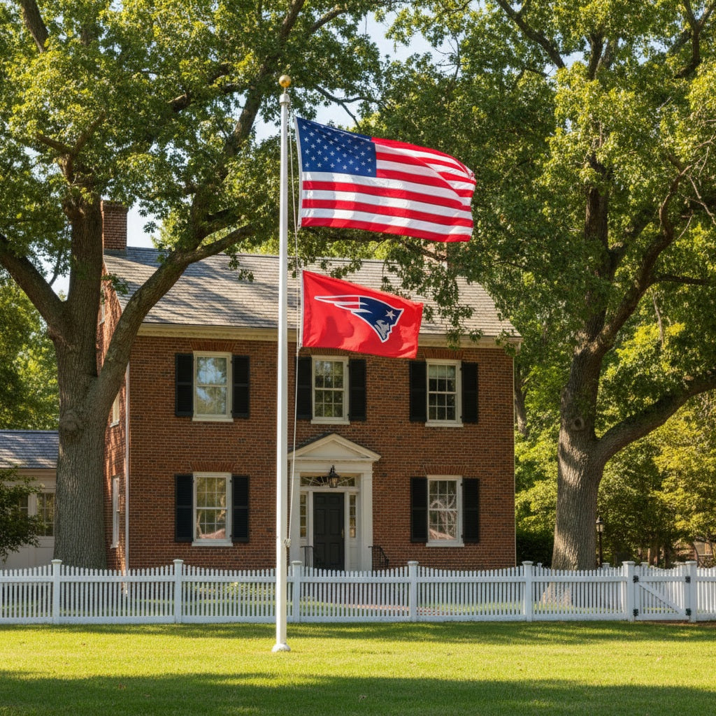 New England Patriots 2 Sided Red Flag heartlandflags