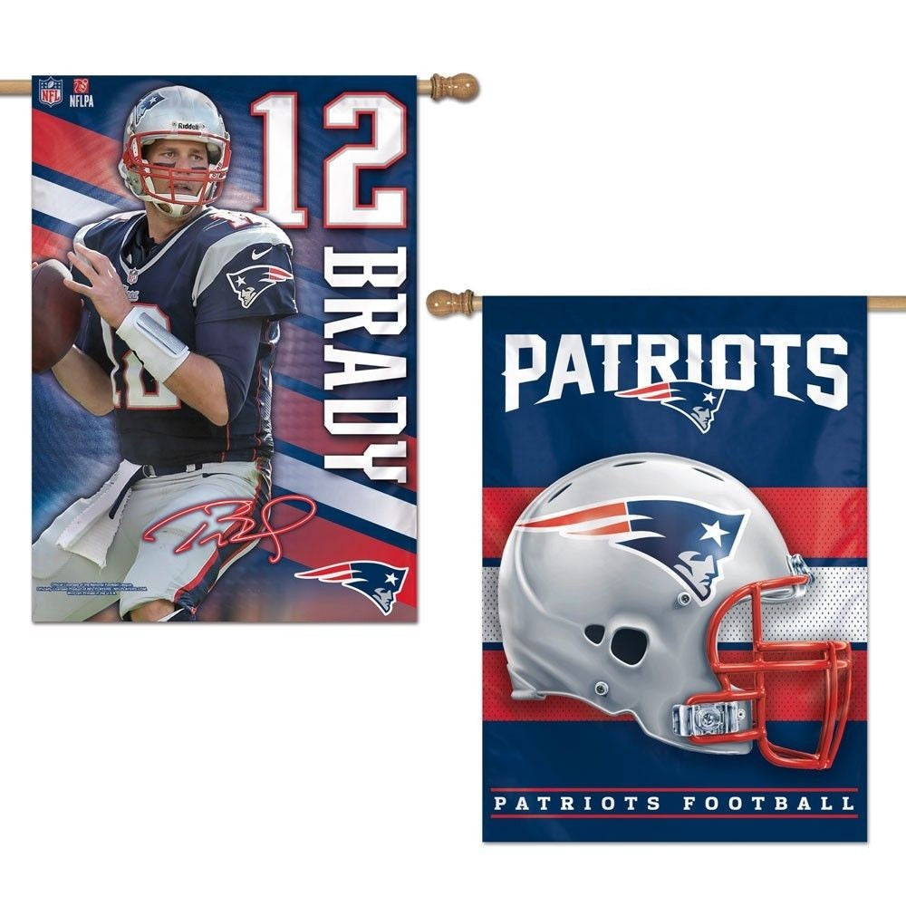 New England Patriots 2 Sided Tom Brady Banner heartlandflags