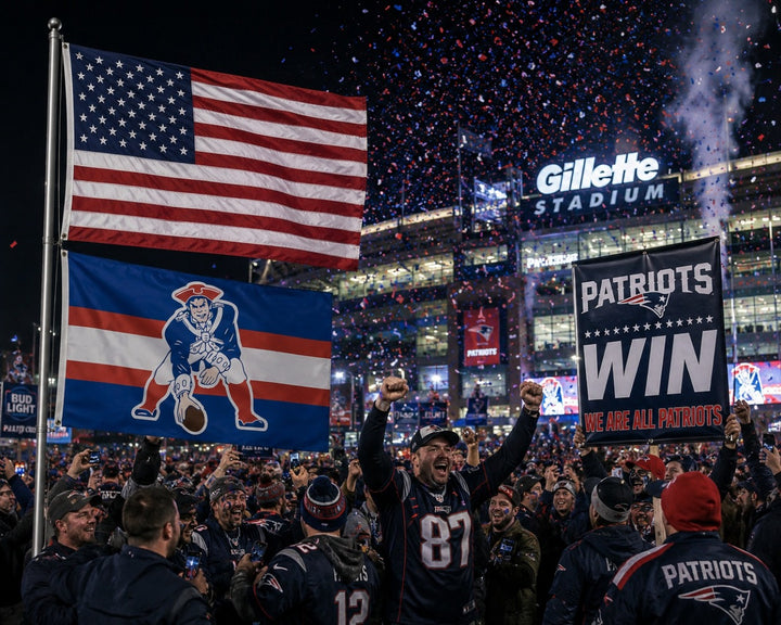 New England Patriots Classic Logo 3x5 Flag heartlandflags
